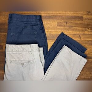 [Lot of 2] Bonobos 31x28 Men's Navy and Gray Beige Slim, Slim Taper Chinos